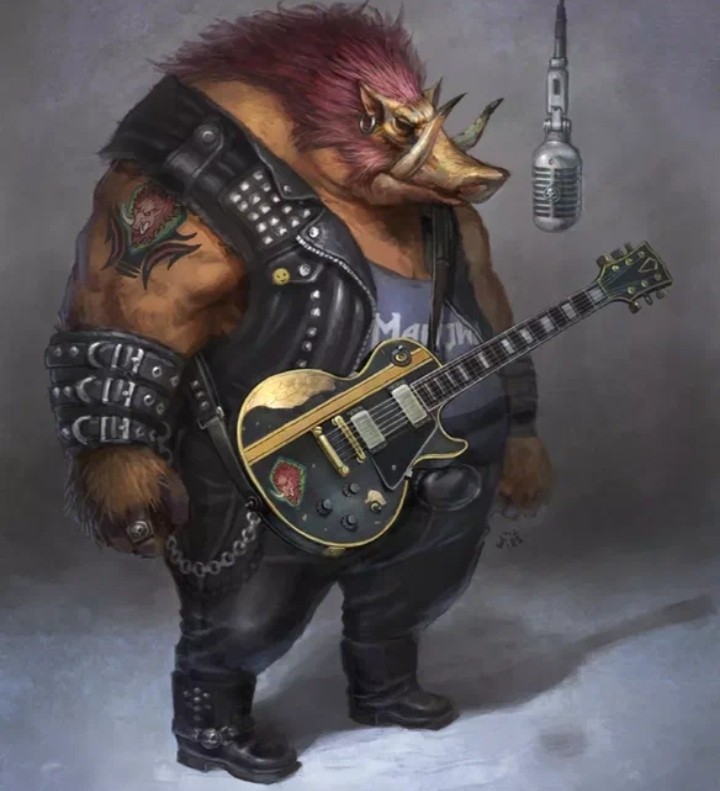 Create meme: bebop teenage mutant ninja turtles, teenage mutant ninja turtles bebop and Rocksteady, Fat rocker