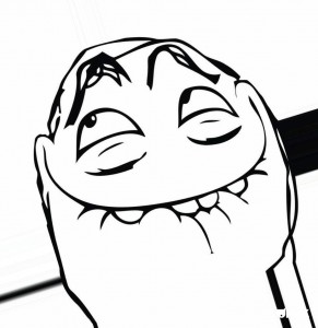 Create meme: the trollface PNG, meme face, black and white memes