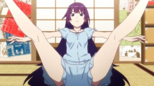 Создать мем: аниме, monogatari hitagi hot, hitagi senjougahara feet