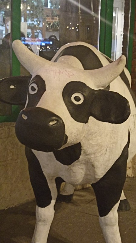 Create meme: Mumu the cow, cafe mumu moscow cow, cafe mumu in Moscow cow on the Arbat