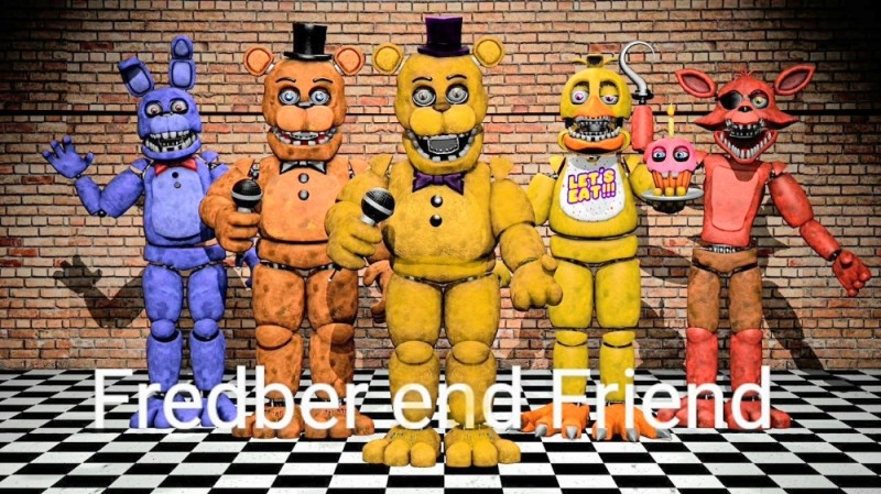 Create meme: fnaf 1 animatronics, old of that animatronics, Freddy from fnaf 9