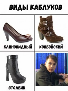 Create meme: shoes types, heel memes, types of heels