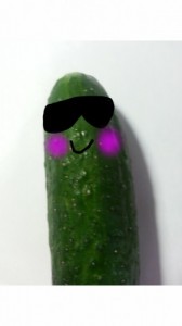 Create meme: cucumber, Meme named Super Cucumber