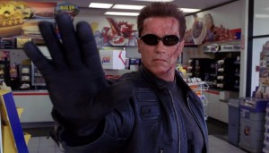 Create meme: watch the hand terminator, Arnold Schwarzenegger, terminator 3 rise of the machines Arnold Schwarzenegger