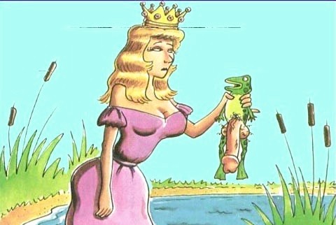 Create meme: The frog Princess and Ivan Tsarevich, The frog princess, The frog princess with an arrow in her mouth