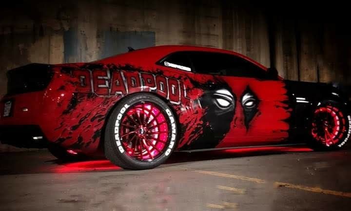 Create meme: airbrushing on deadpool cars, A deadpool-style car, auto 