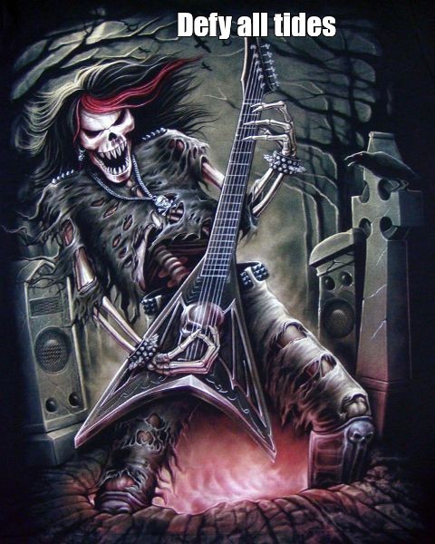 Create meme: heavy rock metal art, metal guitarist, skeleton rocker