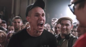 Create meme: oxxxymiron, rap battle, Slava purulent