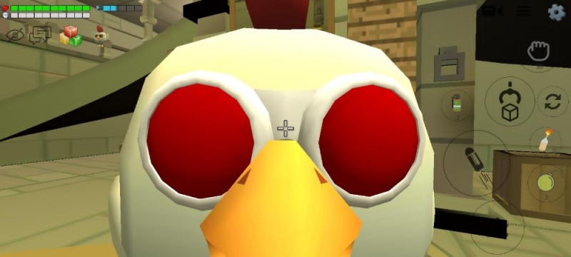 Create meme: skary chicken 666, screenshot , chicken gun