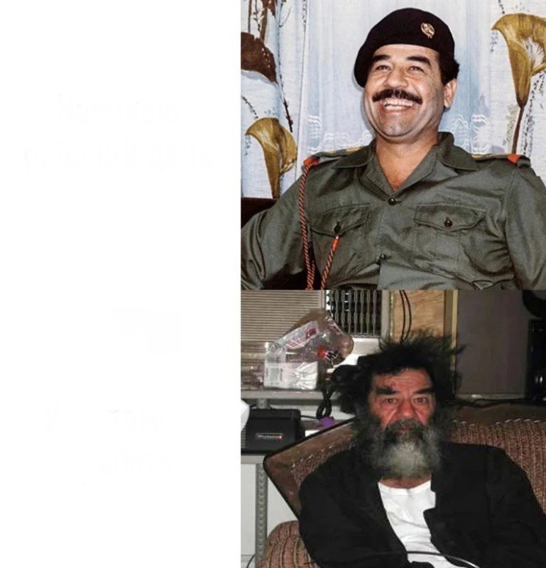 Create meme: Saddam Hussein , Saddam Hussein 2003, Saddam Hussein's Fedayeen