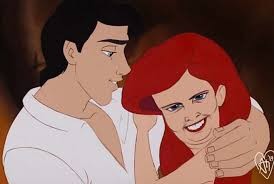 Создать мем: русалочка мультфильм 1989 ариэль и эрик, мультик русалочка ариэль с принцем, диснеевские принцессы