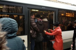 Create meme: people, a crowded bus
