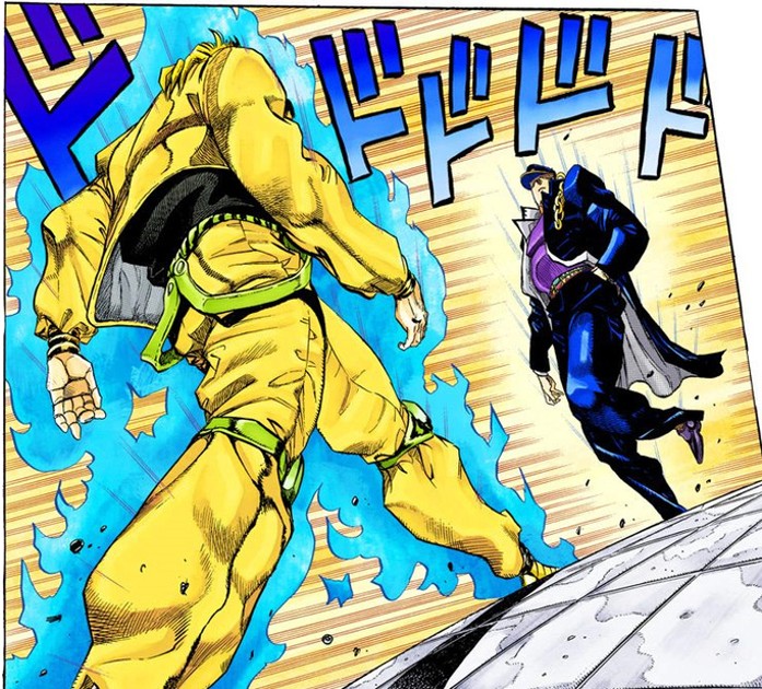 Create meme: dio against jotaro manga, Jo Jo and Dio go at each other, Dio goes to Jotaro