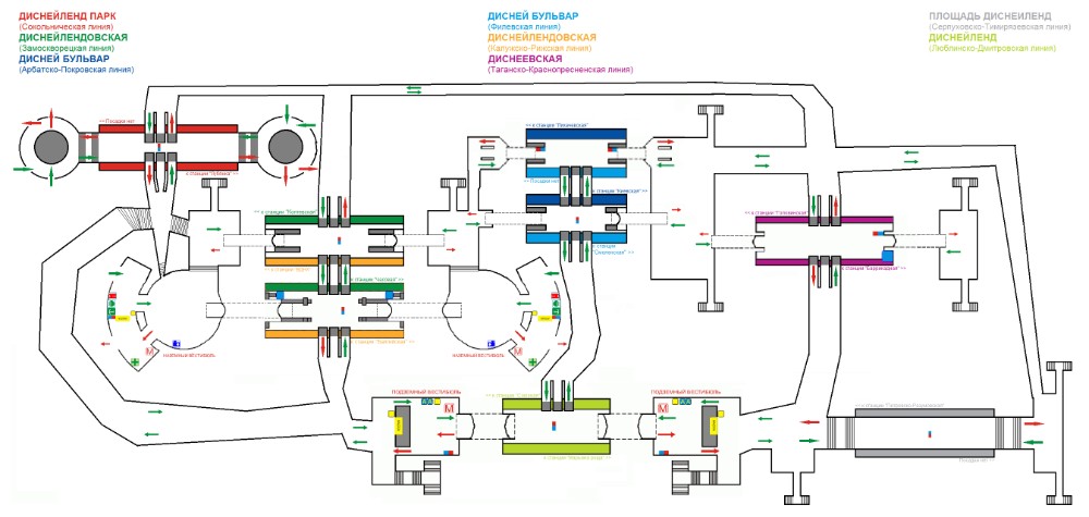 План станции метро третьяковская