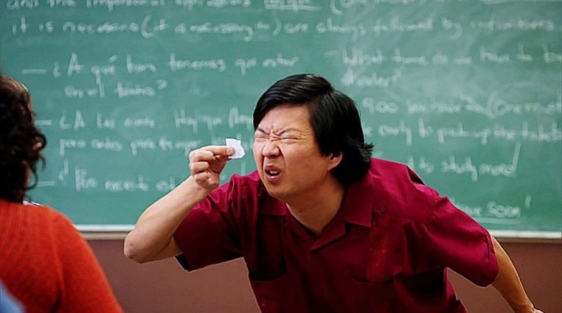 Create meme: Chinese , Chinese with a small piece of paper, Chinese squints meme