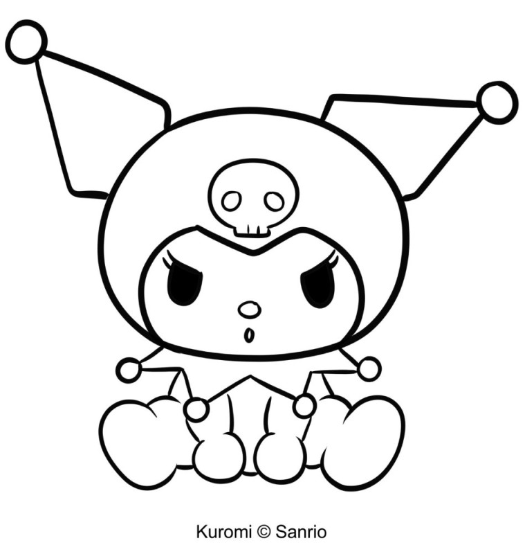 Create meme: kuromi coloring book, kuromi coloring book, kawaii coloring pages