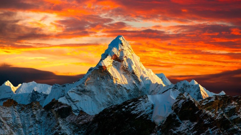 Create meme: peak of the mountain, mount Everest , top of the mountain