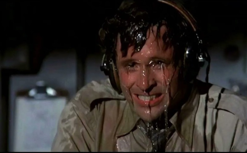 Create meme: airplane movie 1980, sweaty man, sweaty pilot