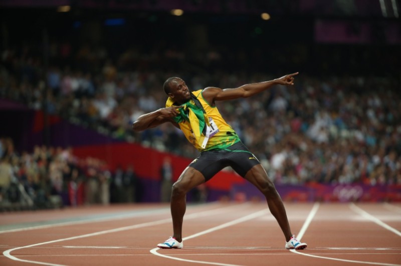 Create meme: Usain bolt , usain bolt, Usain Bolt 200 meters