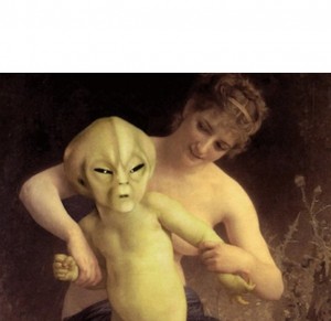 Create meme: alien