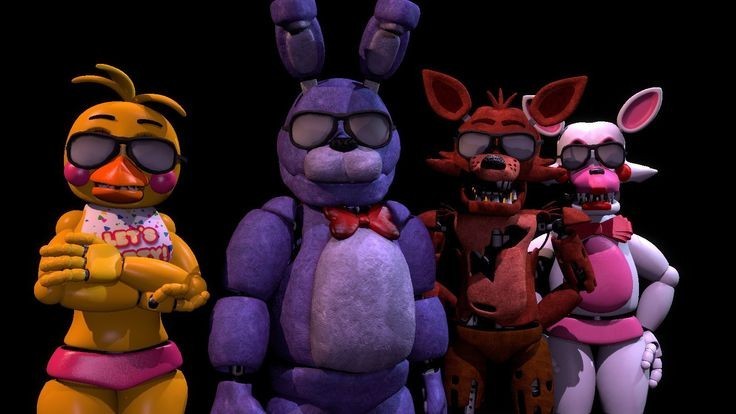 Создать мем: бонни sfm fnaf 1, все аниматроники фнаф 1, обои фнаф