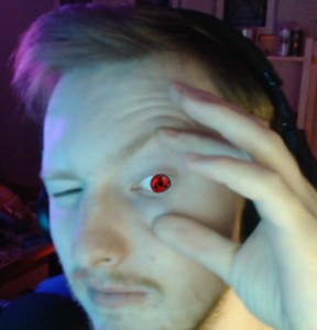 Create meme: male, red eyes, people