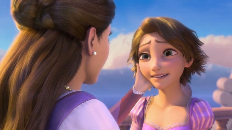 Create meme: Rapunzel with a square, Princess Rapunzel, Rapunzel with short hair