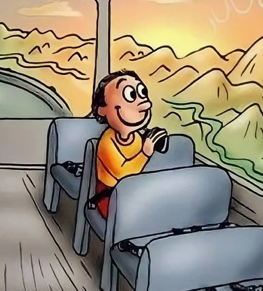 Create meme: bus meme, sad and cheerful on the bus, people on the bus