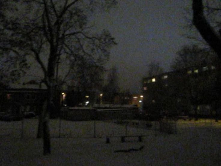 Create meme: The city in winter at night, yard at night, darkness