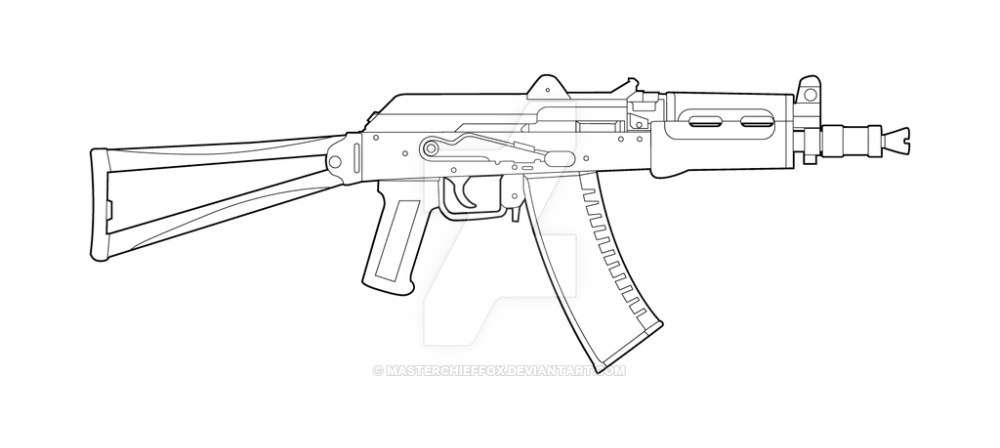 Раскраска АК-47