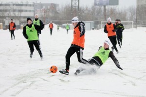 Create meme: winter, football tournament, Amateur football League