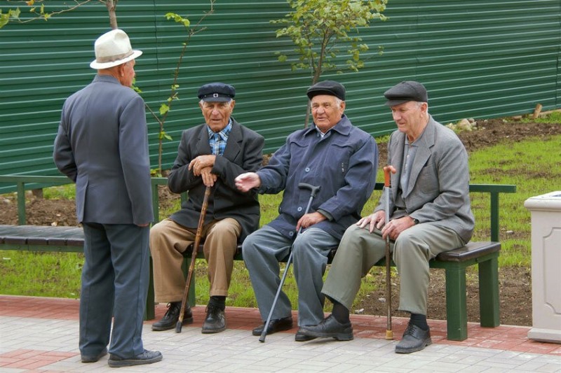 Create meme: pensioners on the bench, the old man on the bench, old people on the bench