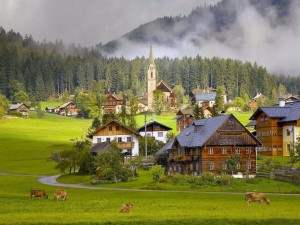 Создать мем: альпийские деревни, Австрия, gosau австрия