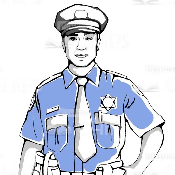 Создать мем: полиция иллюстрация, рисунок полицейского, police officer
