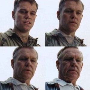 Create meme: Saving private Ryan, Matt Damon, aging meme