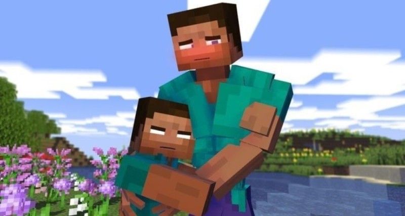 Create meme: herobrine in minecraft, Herobrine and Steve in Minecraft, herobrine and Steve