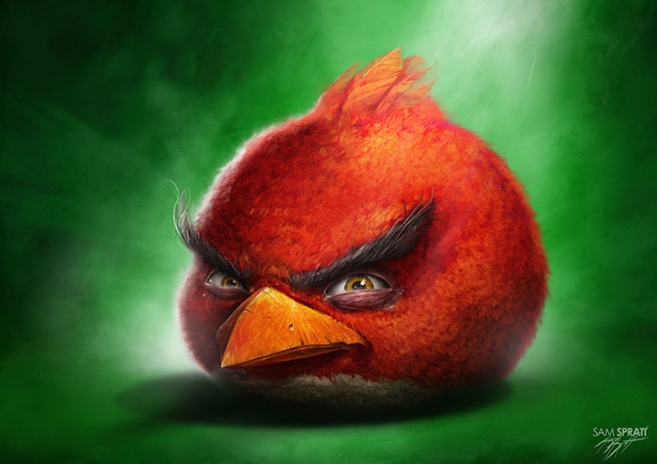 Create meme: angry angri birds, The evil bird of the Angri Birds, realistic birds of angri birds