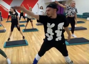 Create meme: guy, fitness, fitness dancing