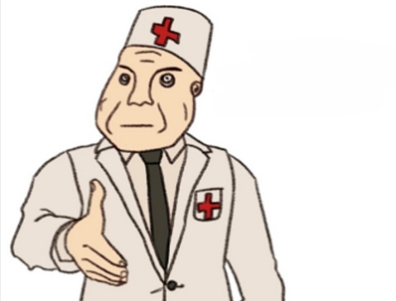 Create meme: Durka meme medic, nurses meme, the doctor 