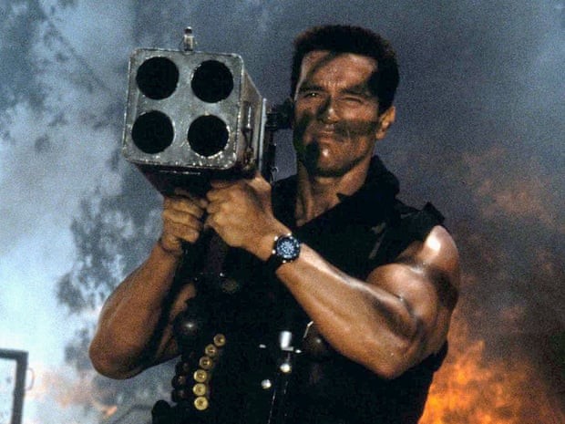 Create meme: commando , Schwarzenegger with a Bazooka, Arnold Schwarzenegger Commando 1985