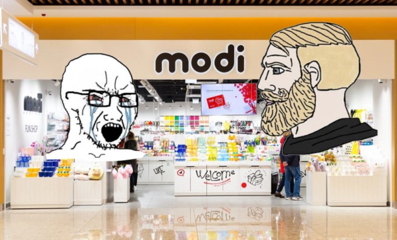 Create meme: modi store, modi fun shop, modi products