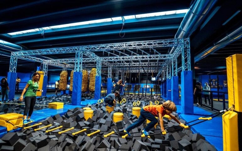 Create meme: trampoline Park, trampoline park Krasnodar meridian, hiro park trampoline center