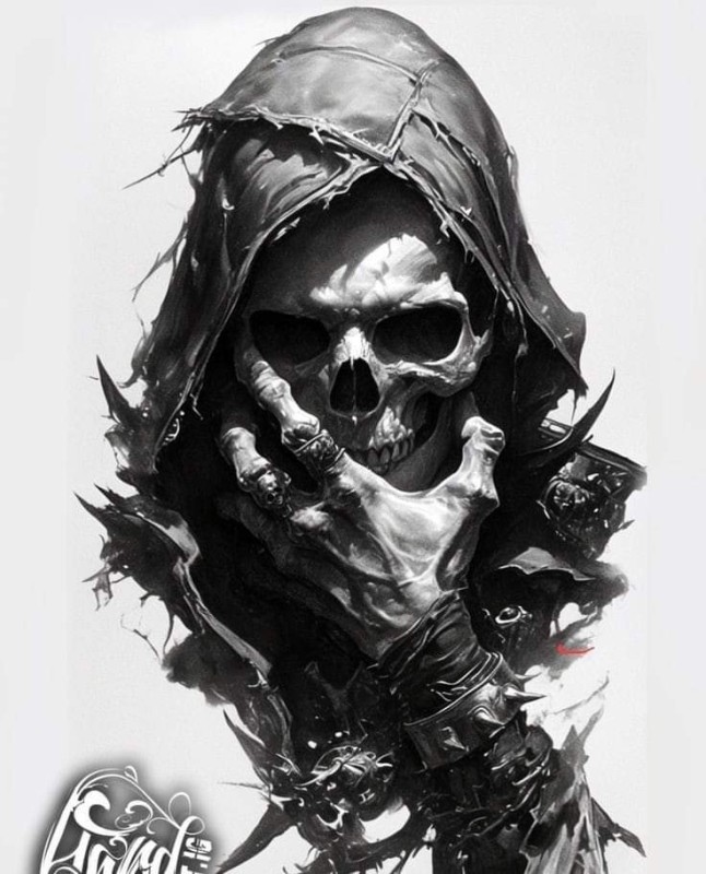 Create meme: skulls sketch, Sketch of death, tattoo sketch skull