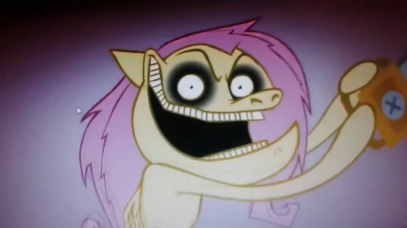 Create meme: fluttershy the killer, fluttershy pony , evil fluttershy killer