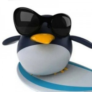 Создать мем: веселый пингвин, geek penguin, linux penguin
