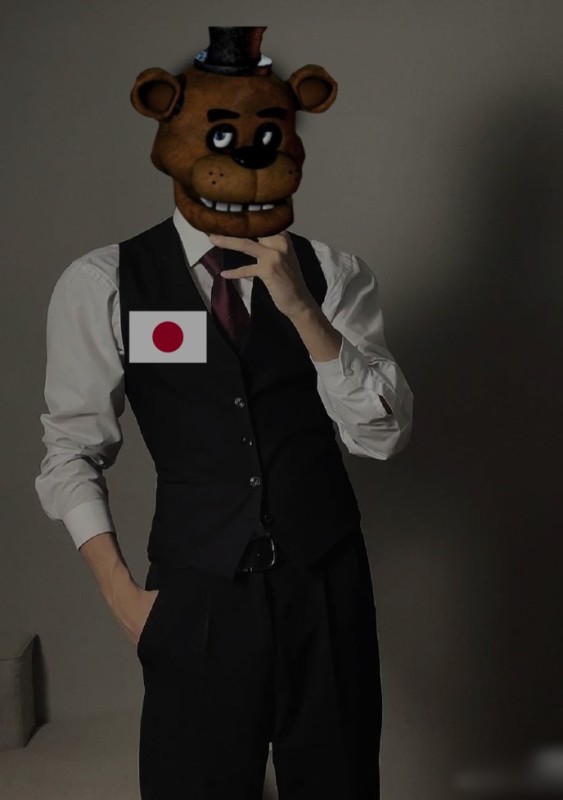 Create meme: Cosplay Freddy fnaf, Freddy fnaf 1 dancing, Cosplay on Freddy from FNAF