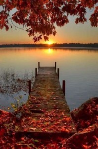 Создать мем: романтическая осень, осень, красивые картины природы пейзажи закаты осень