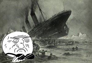 Создать мем: крушение «титаника», утонувший титаник, айсберг потопивший титаник
