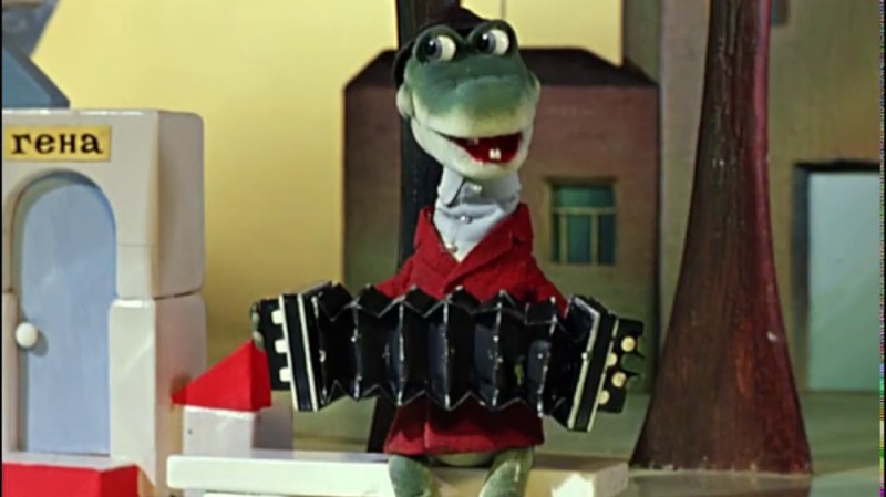 Create meme: Cheburashka cartoon 1969, crocodile Gena with accordion, Cheburashka and crocodile Gena cartoon