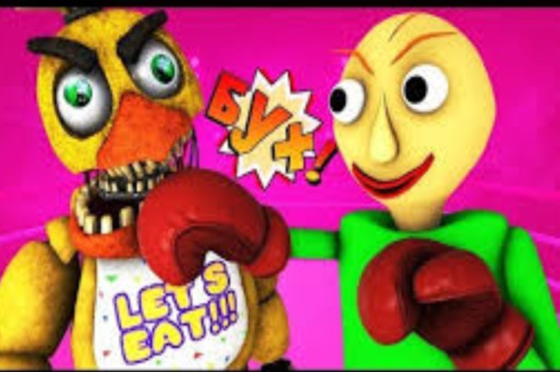 Create meme: Baldy vs 5 Nights at Freddy's, baldi vs fnaf 2, Freddy and Baldy